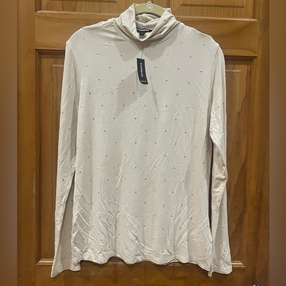 Express Jeweled Turtle Neck